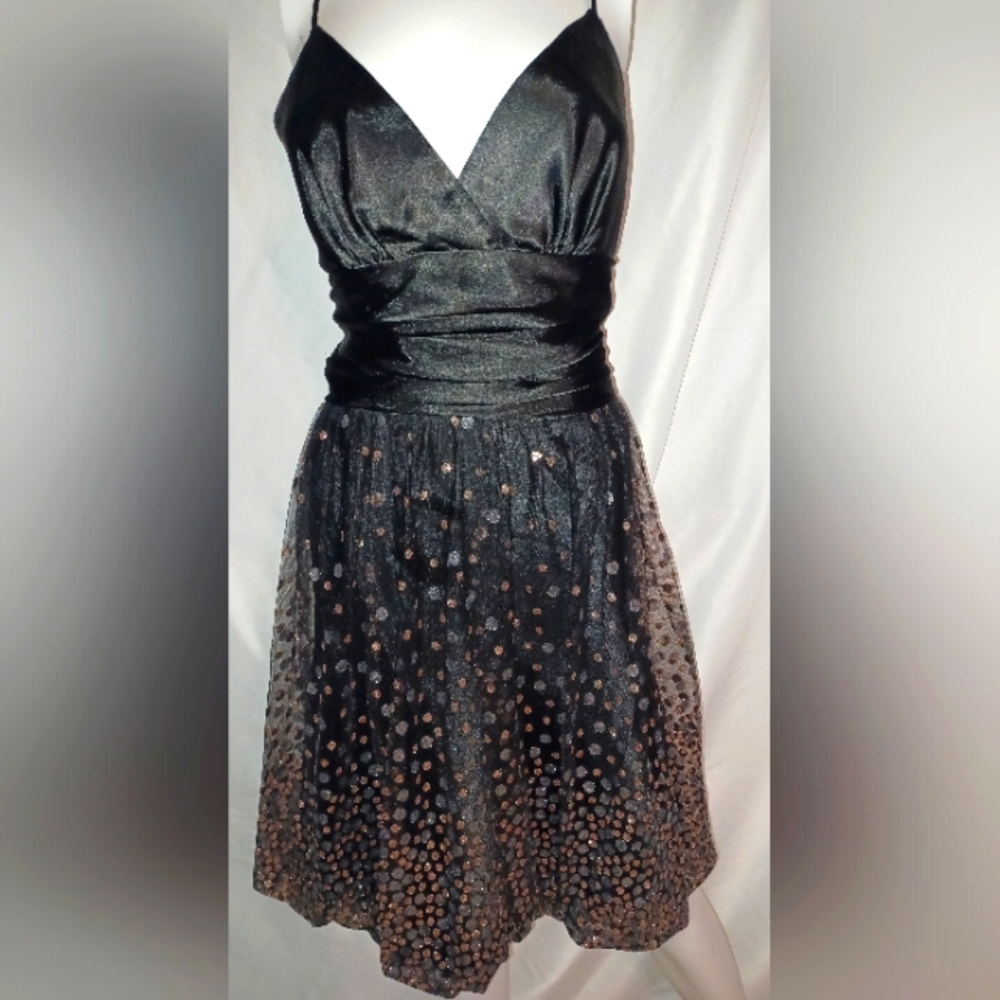 Gabriella Rocha Eegant Black and Gold Women's Dress